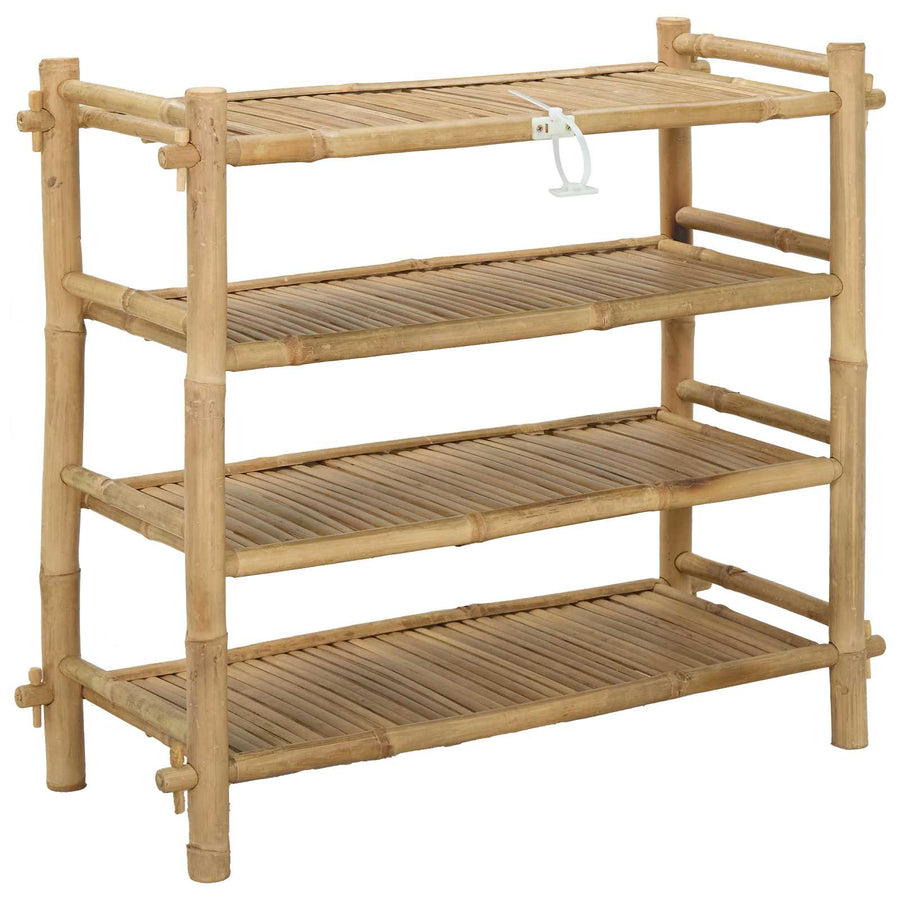 Schoenenrek met plank Naturel 4-laags Bamboe