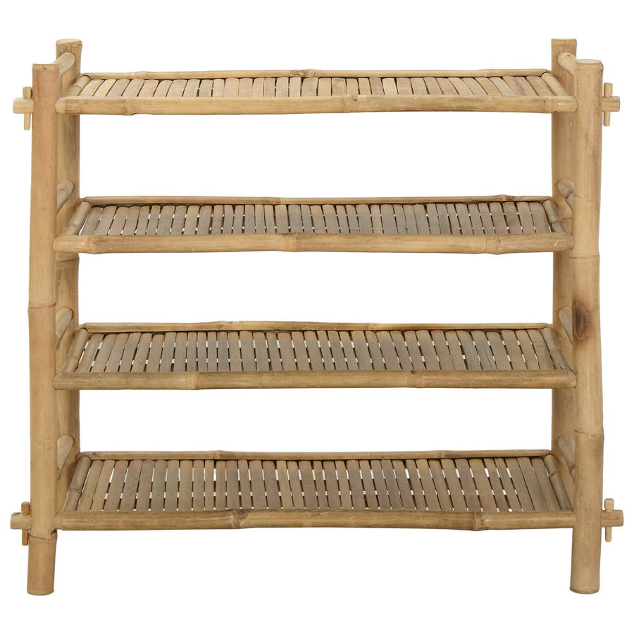 Schoenenrek met plank Naturel 4-laags Bamboe