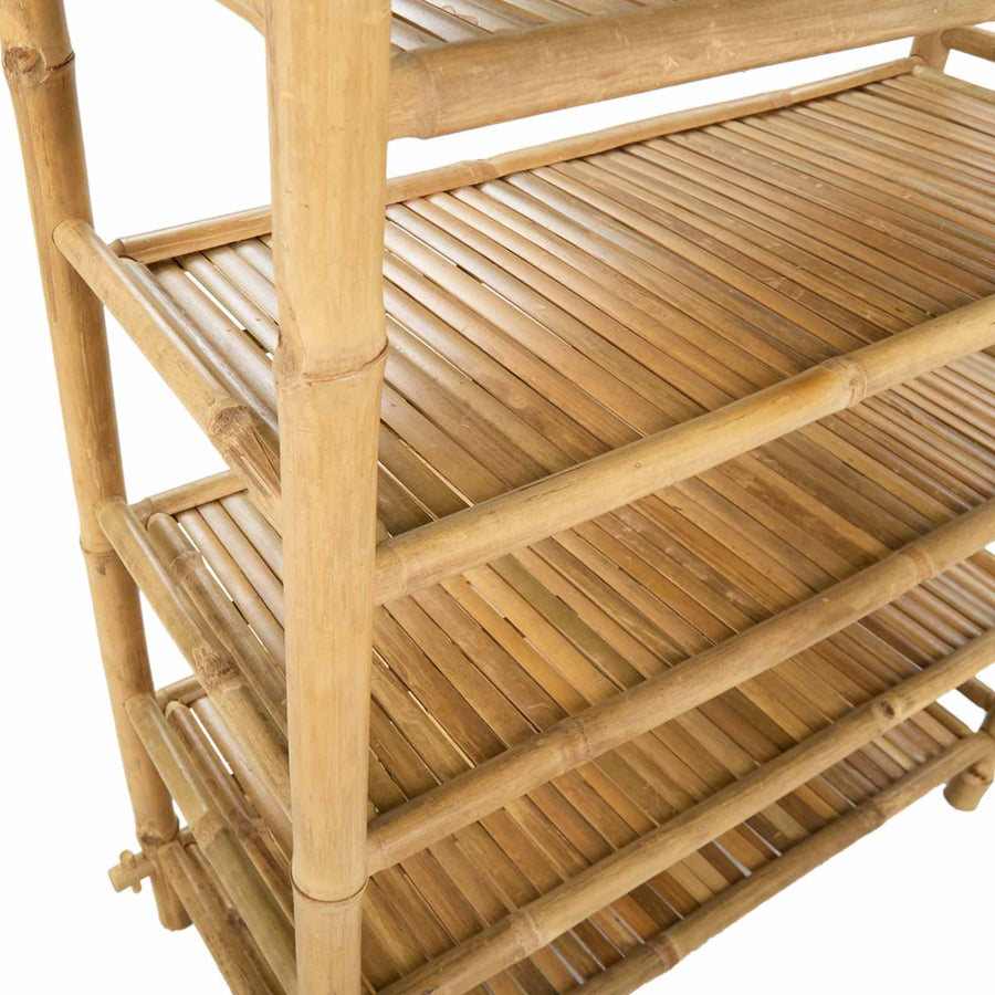 Schoenenrek met plank Naturel 6-laags Bamboe