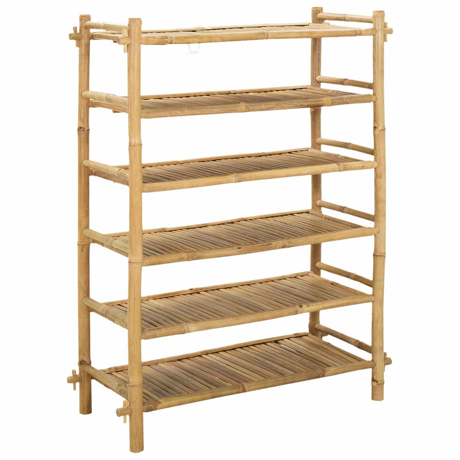 Schoenenrek met plank Naturel 6-laags Bamboe