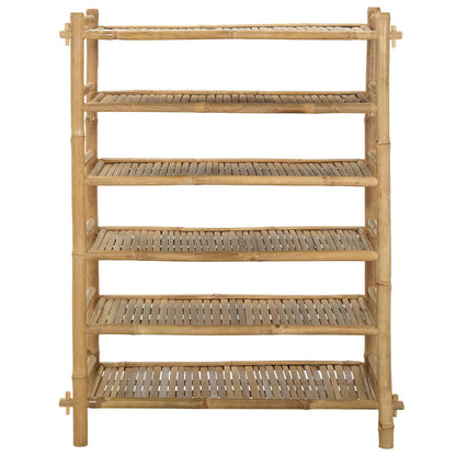 Schoenenrek met plank Naturel 6-laags Bamboe