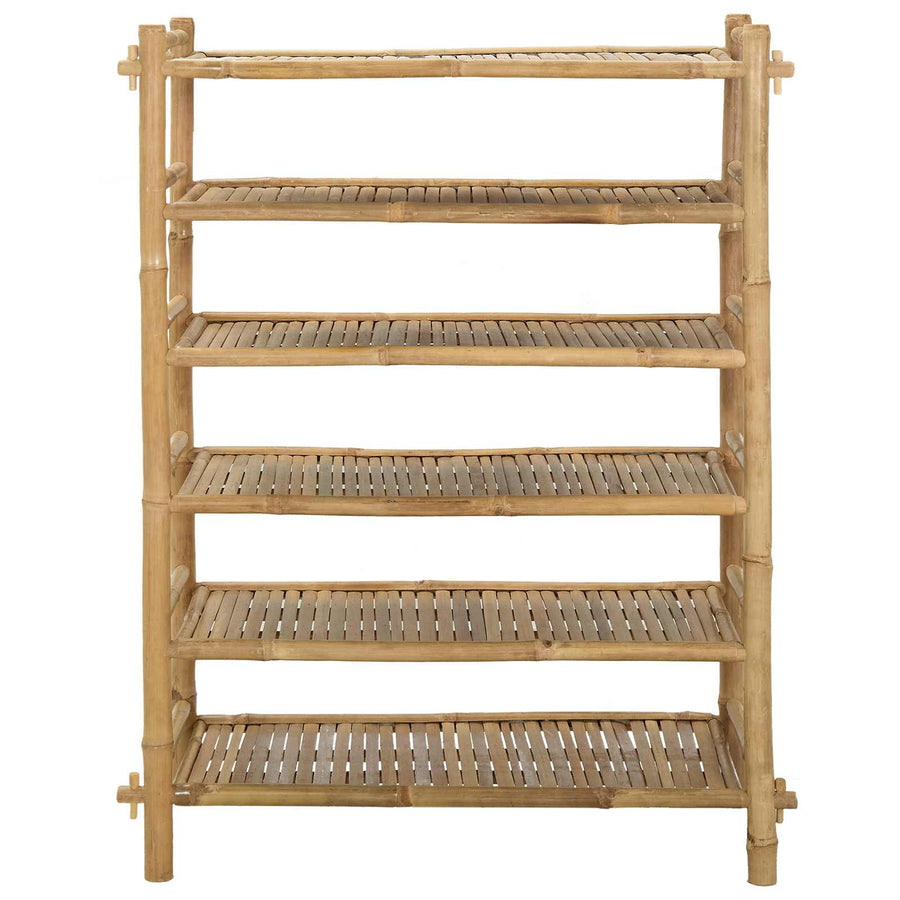 Schoenenrek met plank Naturel 6-laags Bamboe