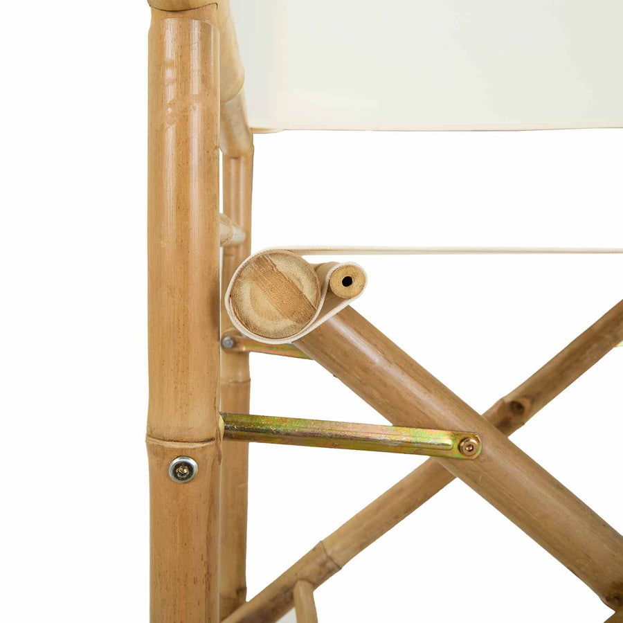 Vouwbare Regisseursstoel 2 pcs Naturel 58 x 48 x 115 cm Bamboe