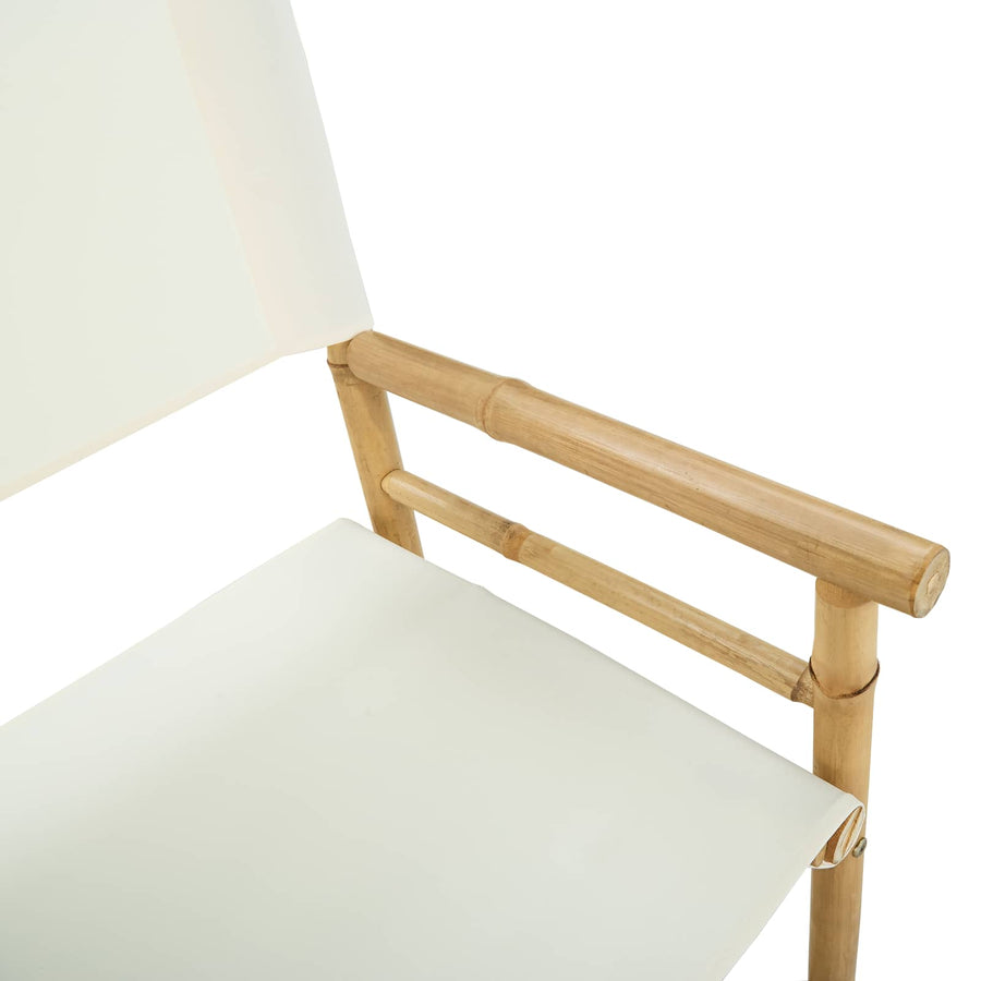 Vouwbare Regisseursstoel 2 pcs Naturel 58 x 48 x 115 cm Bamboe