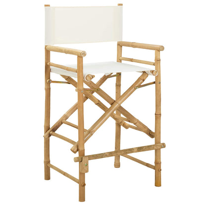 Vouwbare Regisseursstoel 2 pcs Naturel 58 x 48 x 115 cm Bamboe