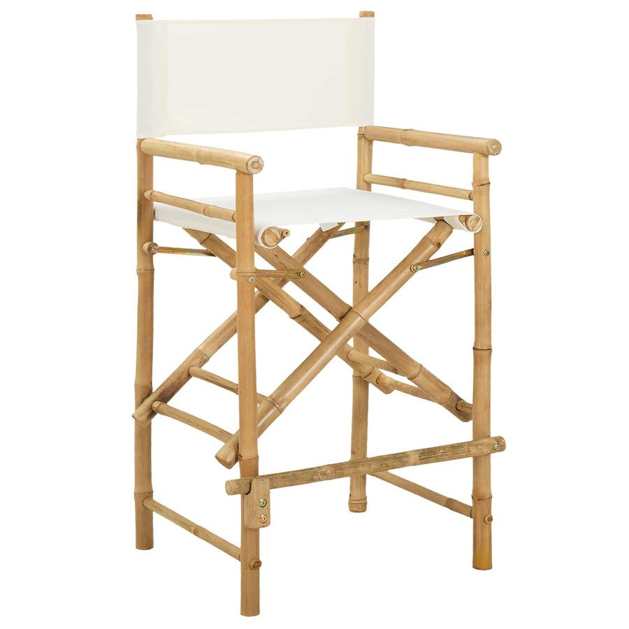 Vouwbare Regisseursstoel 2 pcs Naturel 58 x 48 x 115 cm Bamboe