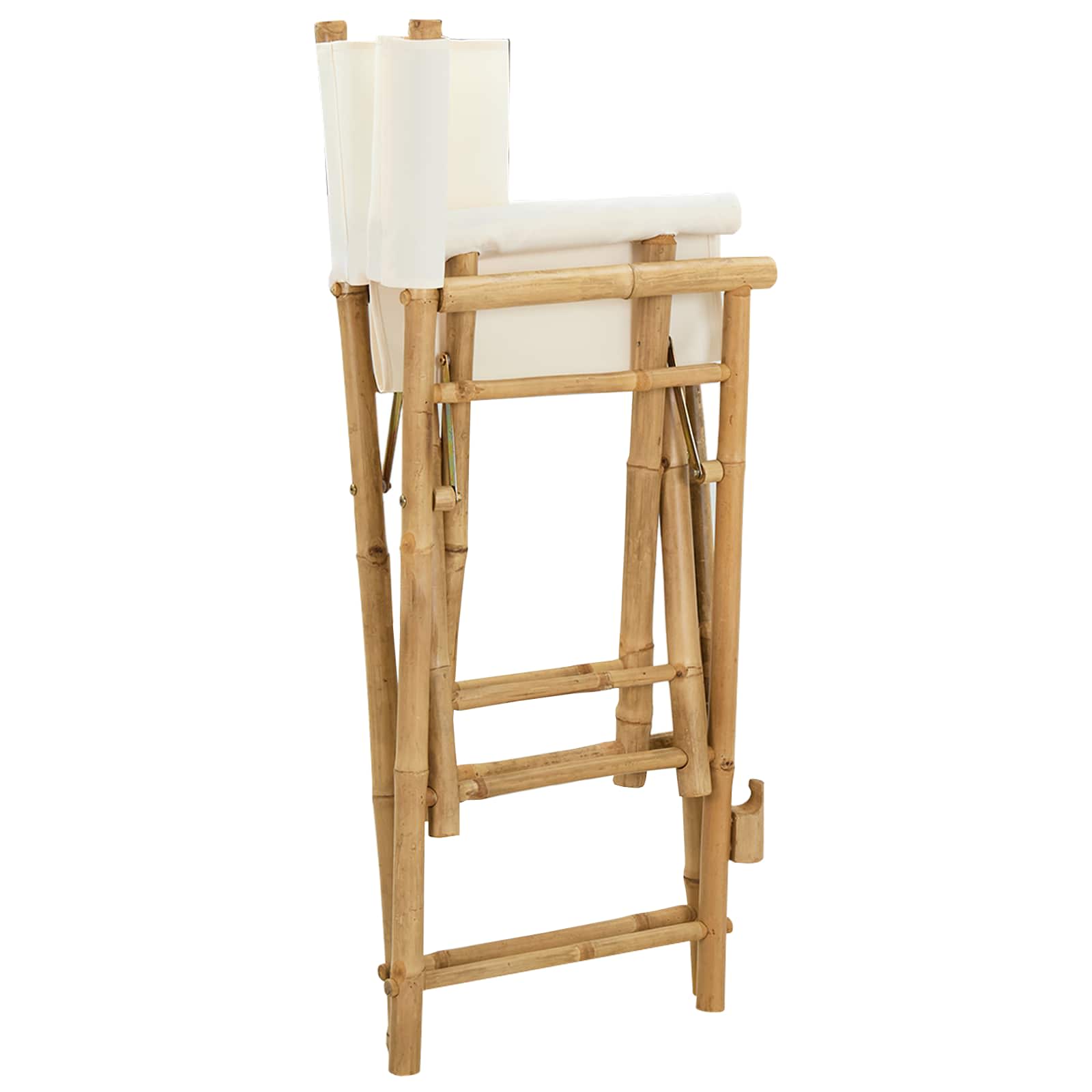 Vouwbare Regisseursstoel 2 pcs Naturel 58 x 48 x 115 cm Bamboe