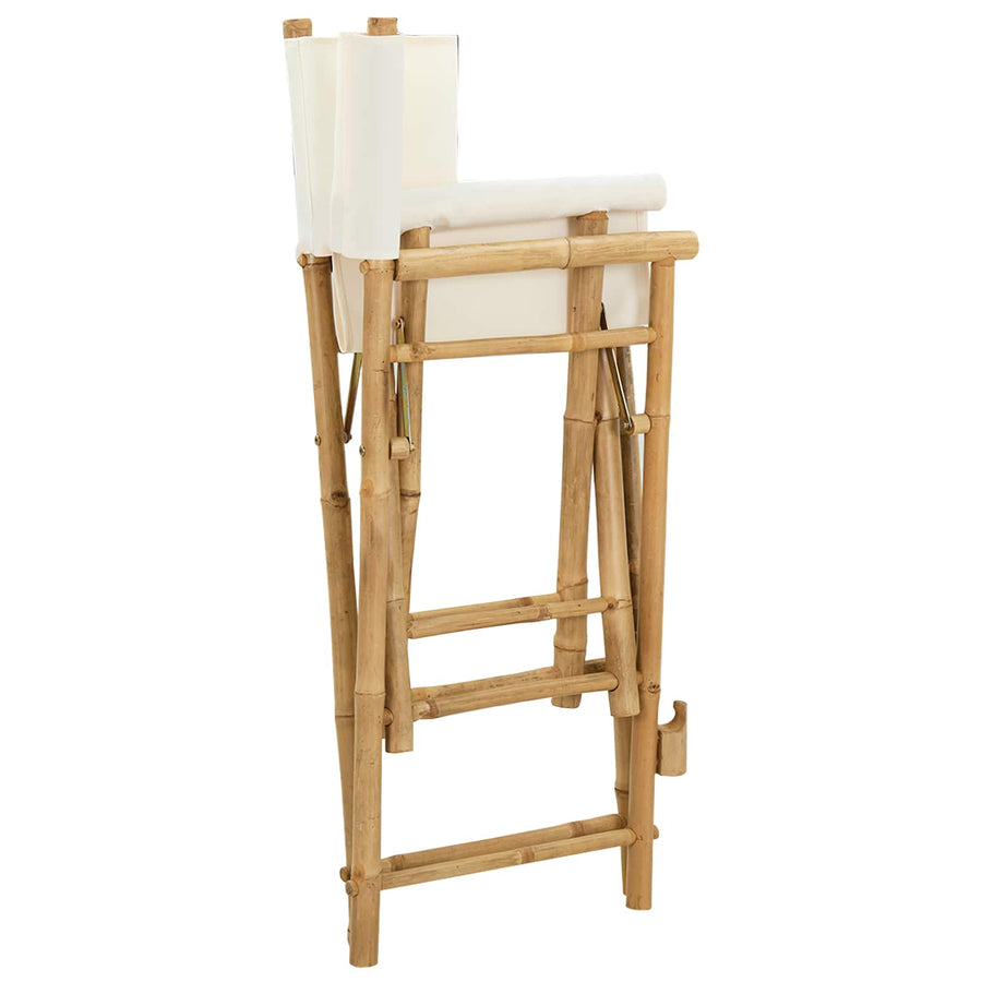 Vouwbare Regisseursstoel 2 pcs Naturel 58 x 48 x 115 cm Bamboe