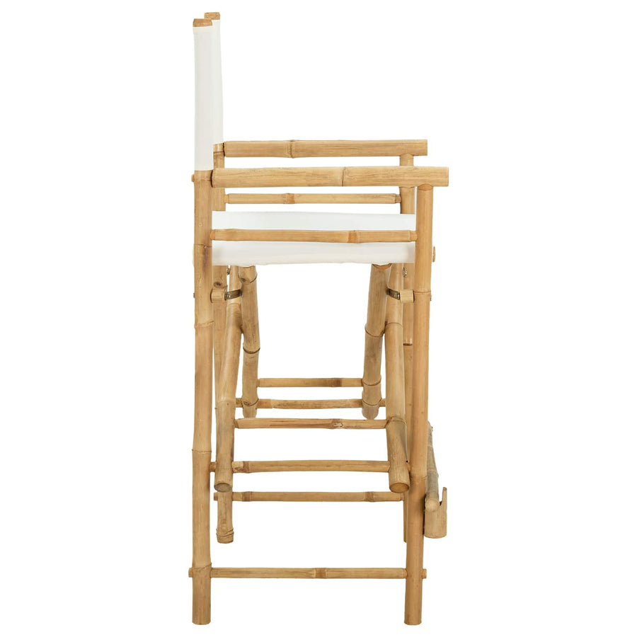 Vouwbare Regisseursstoel 2 pcs Naturel 58 x 48 x 115 cm Bamboe