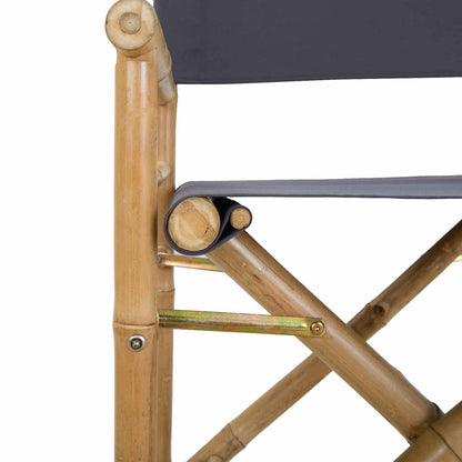 Vouwbare Regisseursstoel 2 pcs Naturel 58 x 48 x 115 cm Bamboe