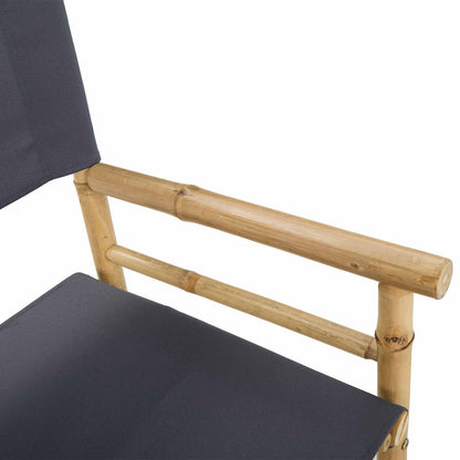 Vouwbare Regisseursstoel 2 pcs Naturel 58 x 48 x 115 cm Bamboe