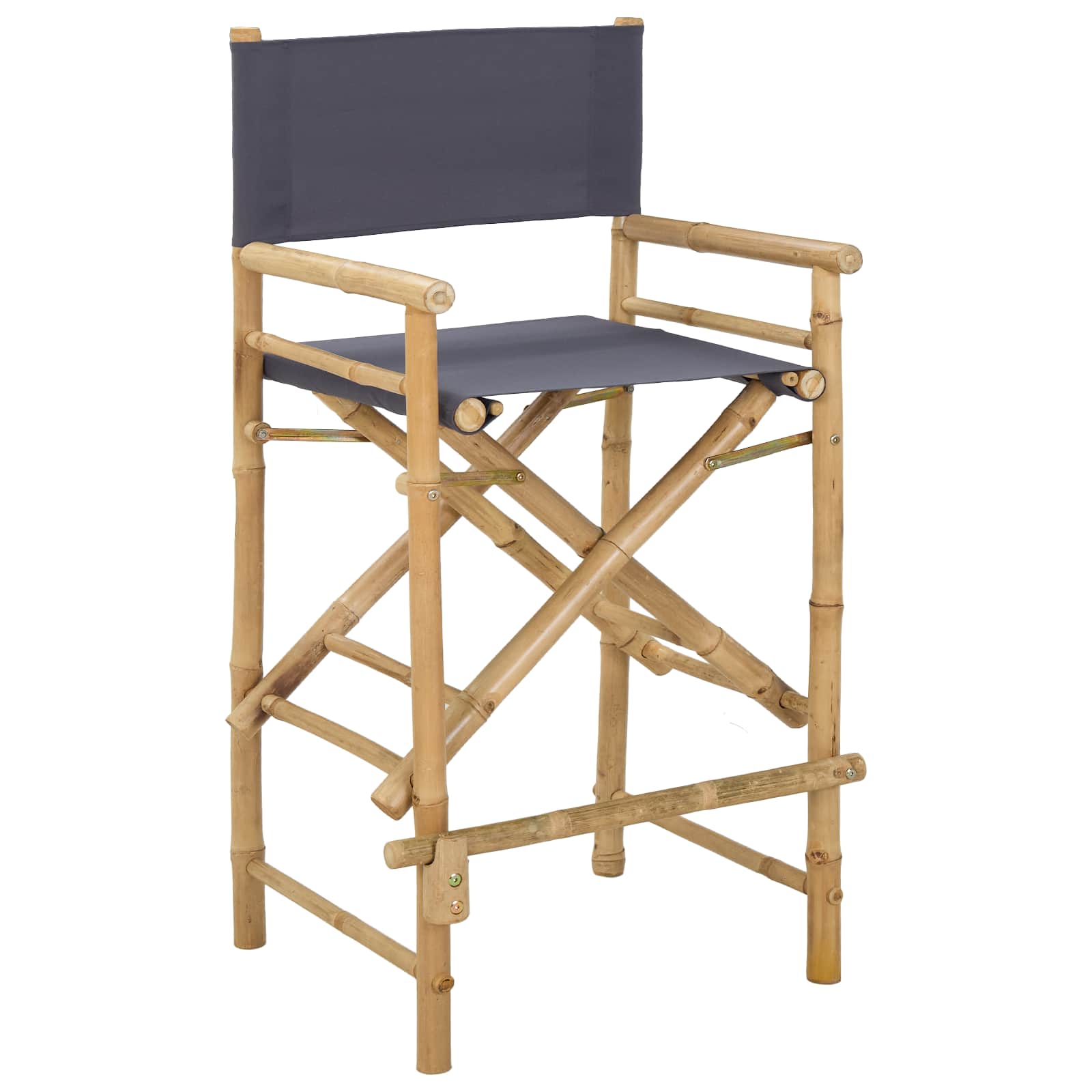 Vouwbare Regisseursstoel 2 pcs Naturel 58 x 48 x 115 cm Bamboe