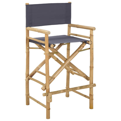 Vouwbare Regisseursstoel 2 pcs Naturel 58 x 48 x 115 cm Bamboe