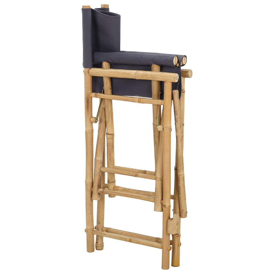 Vouwbare Regisseursstoel 2 pcs Naturel 58 x 48 x 115 cm Bamboe
