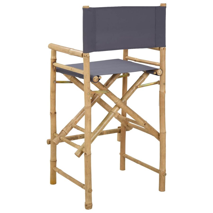 Vouwbare Regisseursstoel 2 pcs Naturel 58 x 48 x 115 cm Bamboe