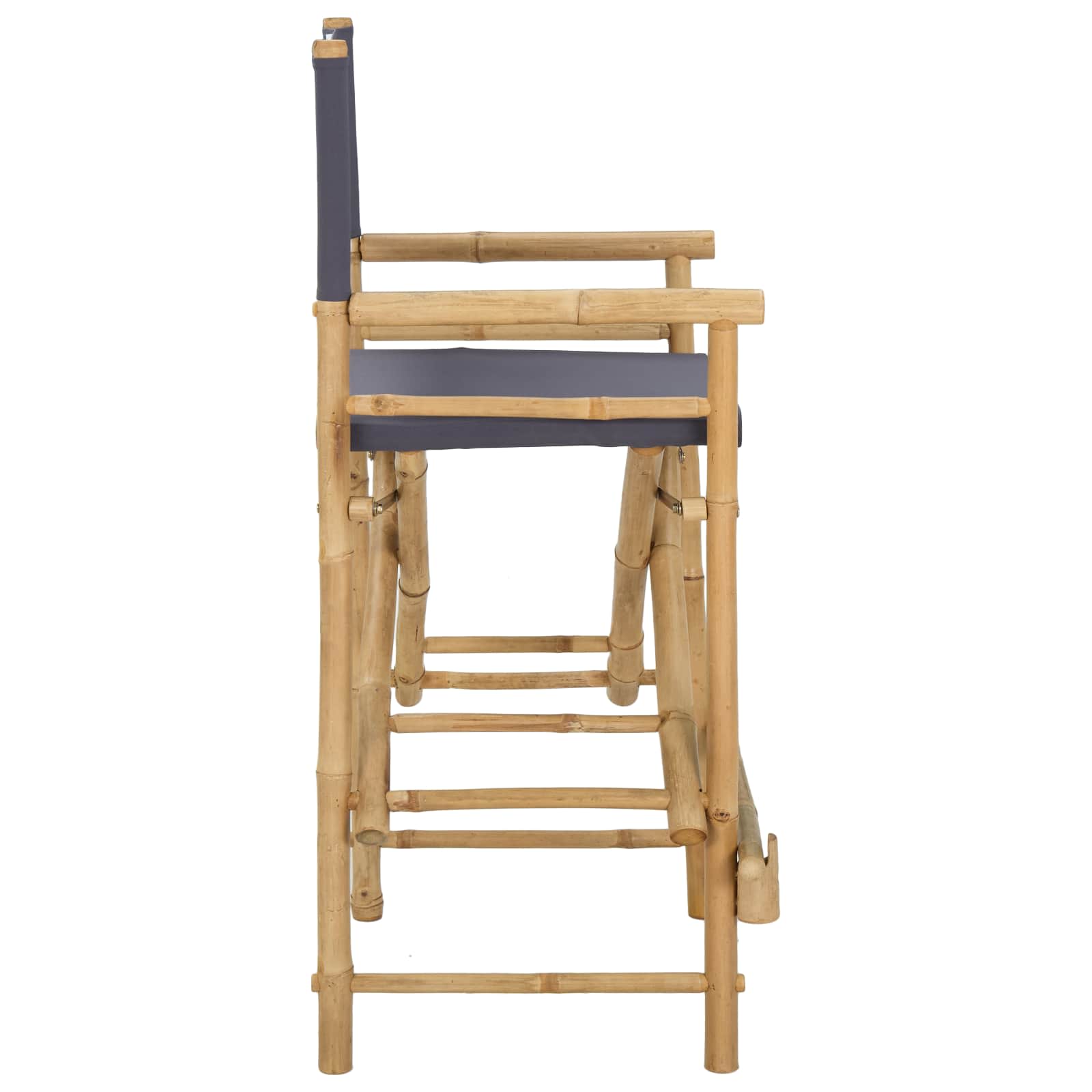 Vouwbare Regisseursstoel 2 pcs Naturel 58 x 48 x 115 cm Bamboe