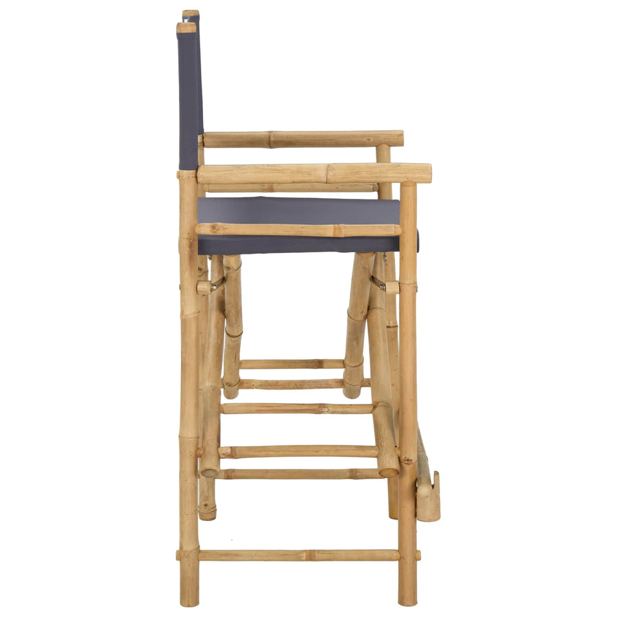 Vouwbare Regisseursstoel 2 pcs Naturel 58 x 48 x 115 cm Bamboe