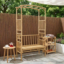 Tuinboog met Bank Naturel 115 x 50 x 205 cm Bamboe