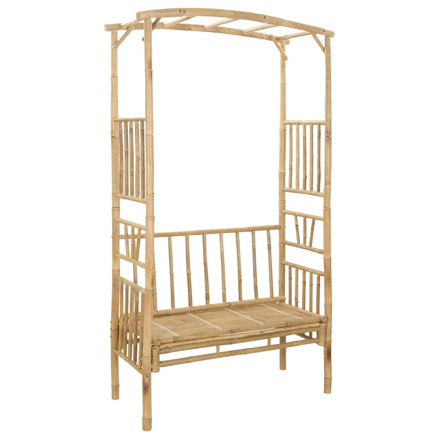 Tuinboog met Bank Naturel 115 x 50 x 205 cm Bamboe