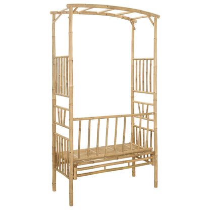 Tuinboog met Bank Naturel 115 x 50 x 205 cm Bamboe