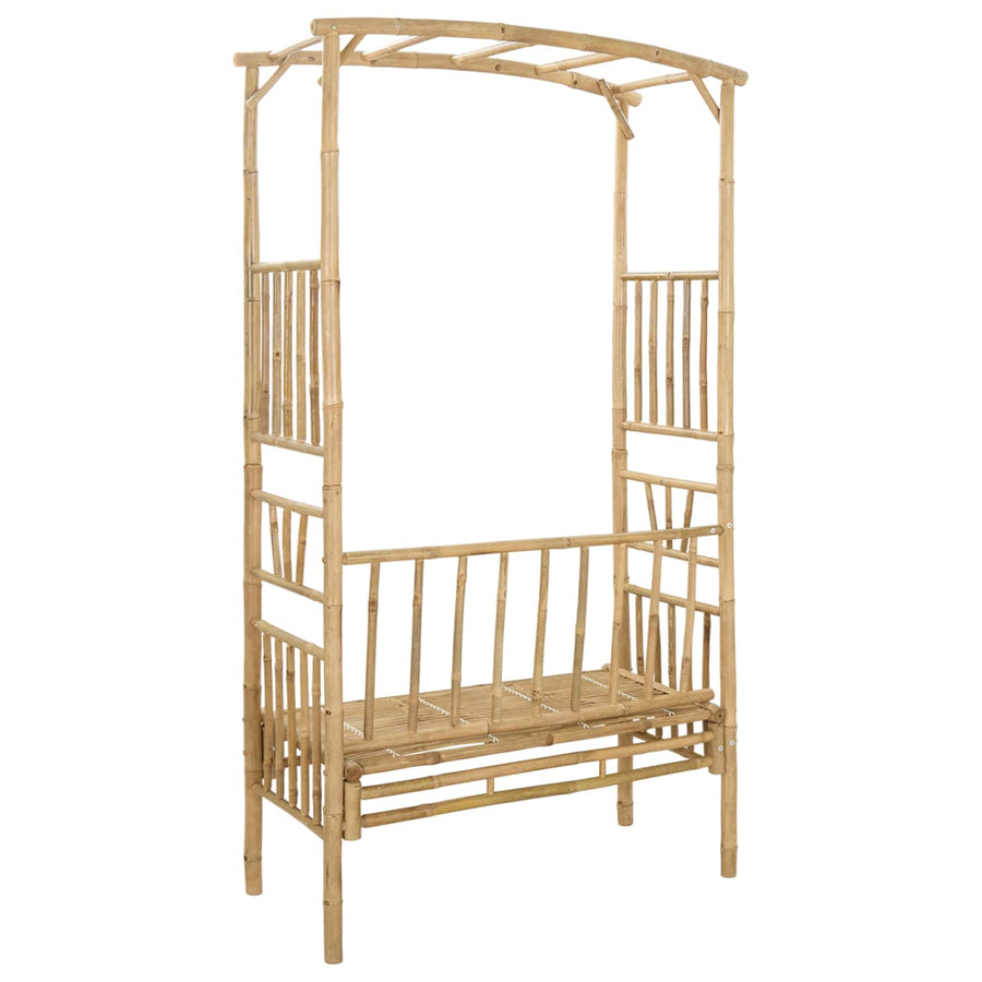 Tuinboog met Bank Naturel 115 x 50 x 205 cm Bamboe