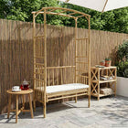 Tuinboog met bank bamboe 110x50x205 cm naturel