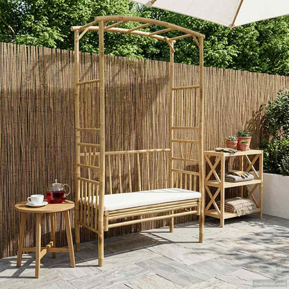 Tuinboog met Bank Naturel 115 x 50 x 205 cm Bamboe