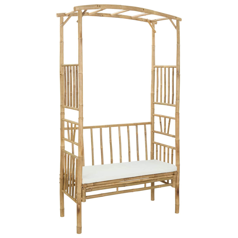 Tuinboog met Bank Naturel 115 x 50 x 205 cm Bamboe
