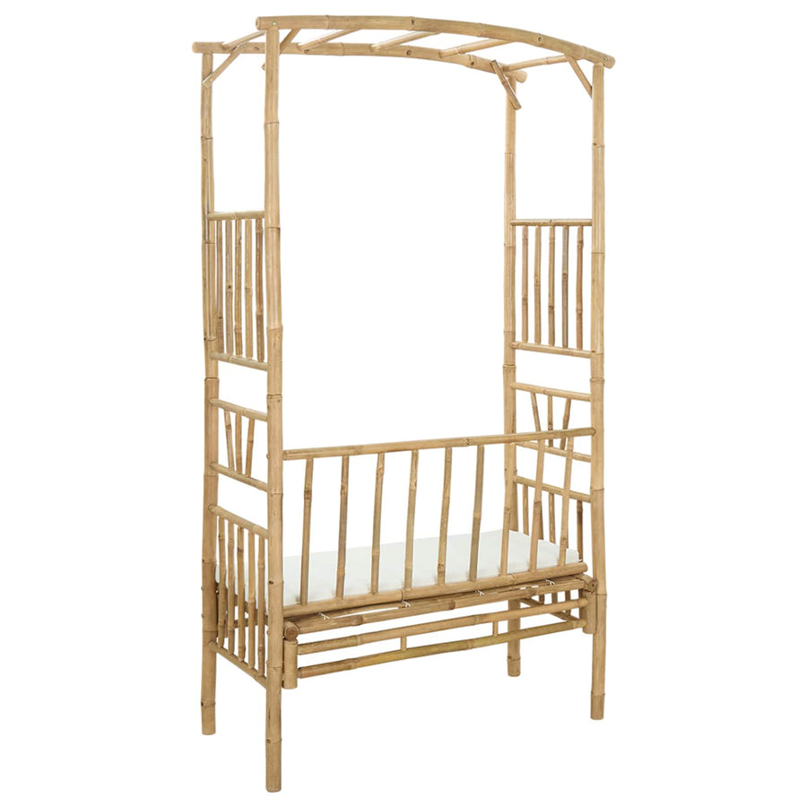 Tuinboog met Bank Naturel 115 x 50 x 205 cm Bamboe