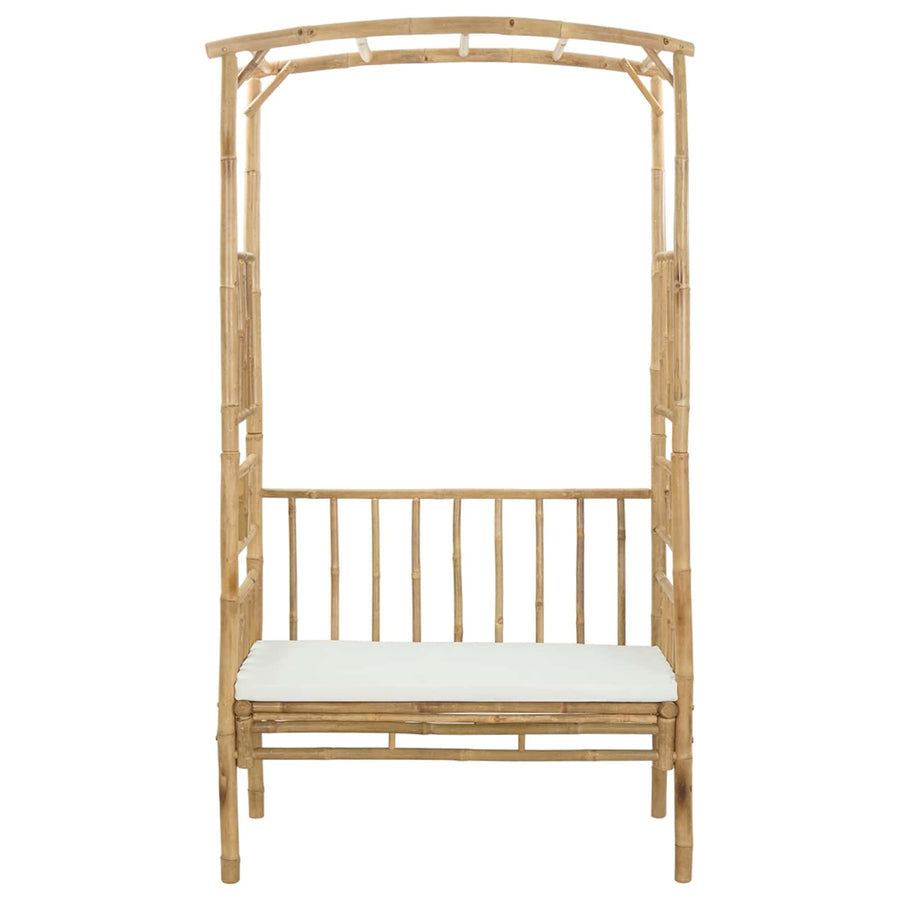 Tuinboog met Bank Naturel 115 x 50 x 205 cm Bamboe