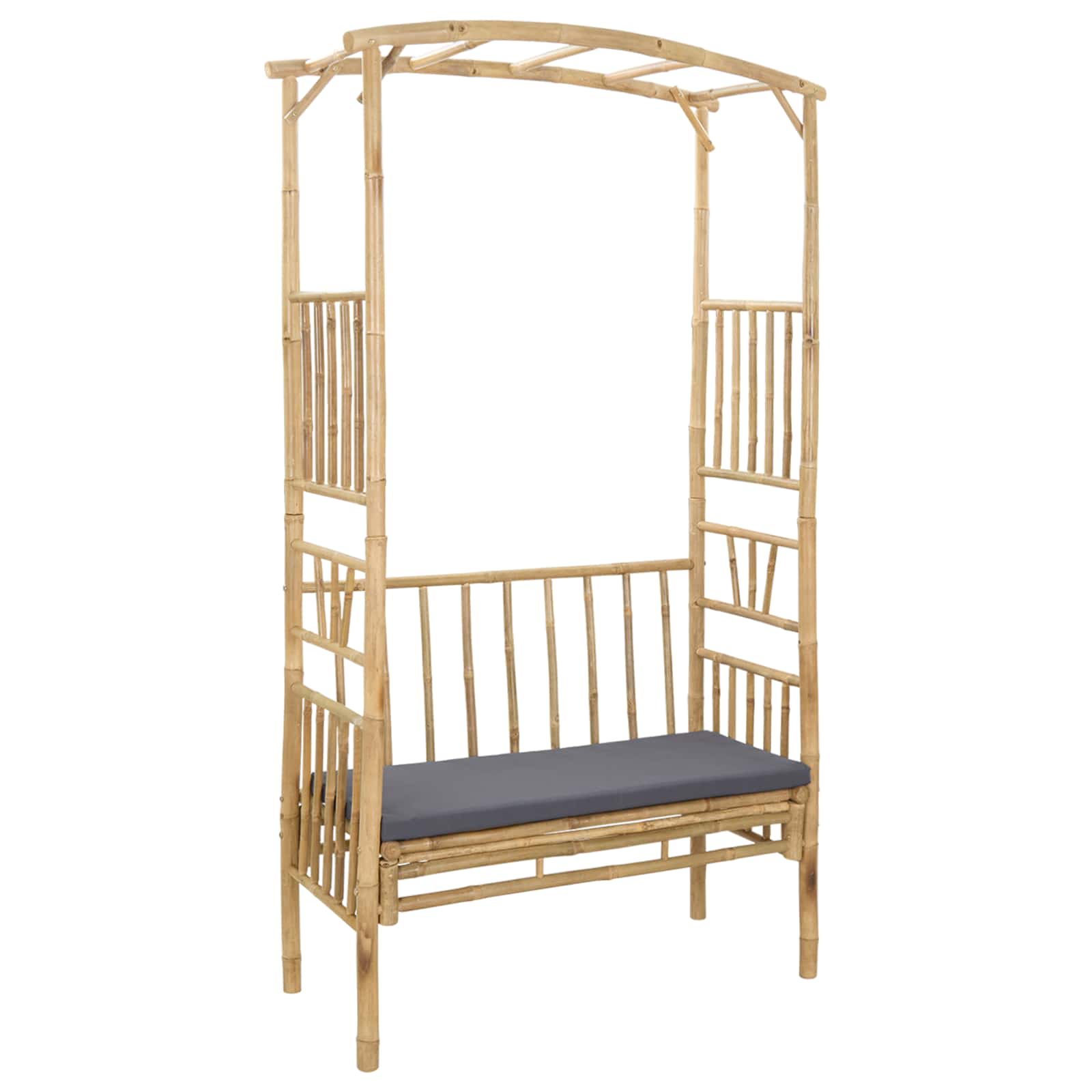 Tuinboog met Bank Naturel 115 x 50 x 205 cm Bamboe