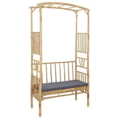 Tuinboog met Bank Naturel 115 x 50 x 205 cm Bamboe