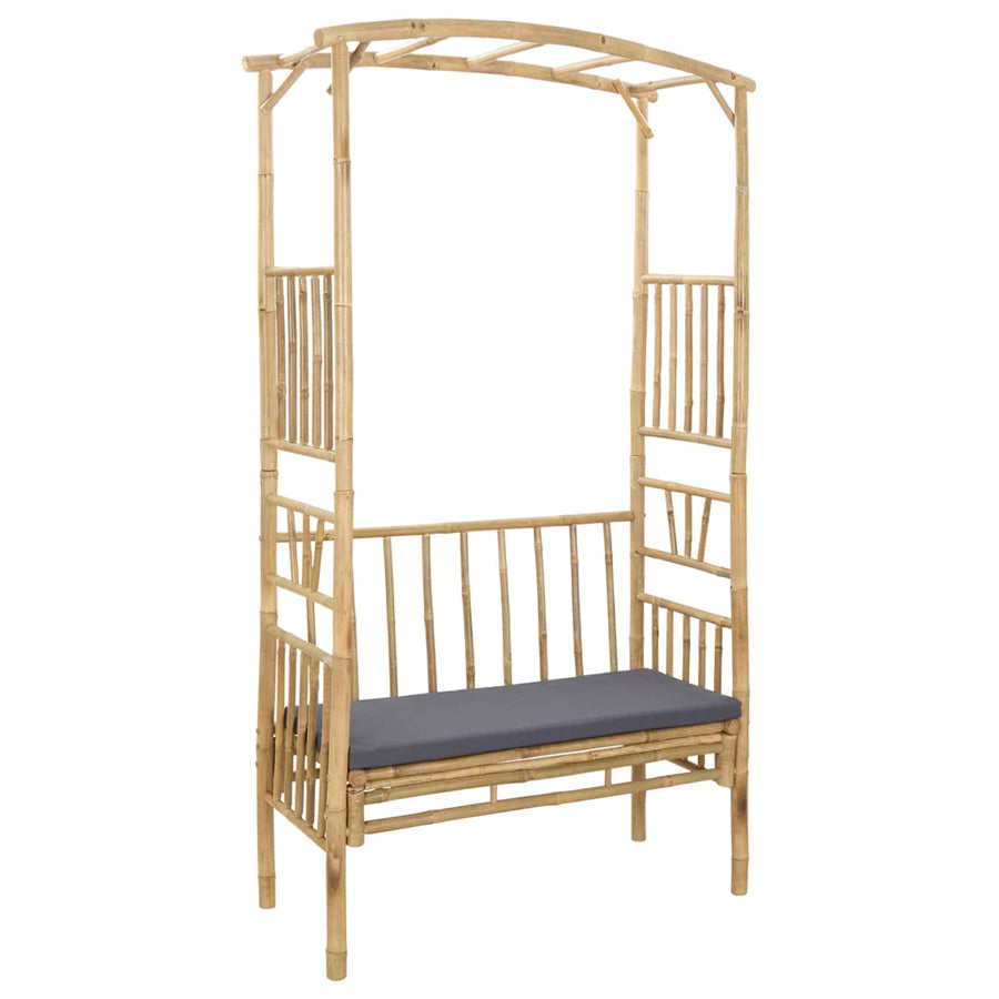 Tuinboog met Bank Naturel 115 x 50 x 205 cm Bamboe