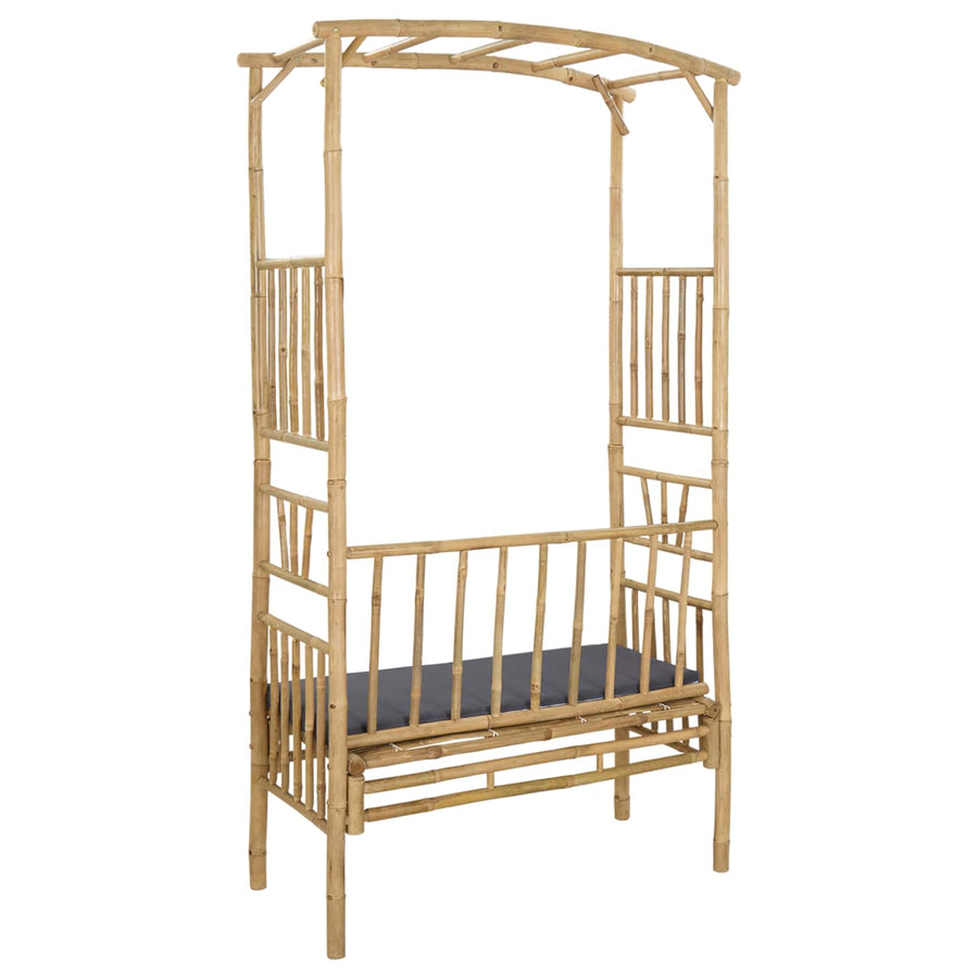 Tuinboog met Bank Naturel 115 x 50 x 205 cm Bamboe