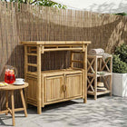 Wall Console Table with Shelf with Storage Natural 80 x 35 x 75 cm Bamboo