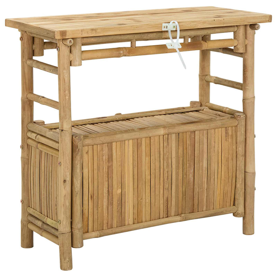 Wandtafel met plank met opslag Naturel 80 x 35 x 75 cm Bamboe