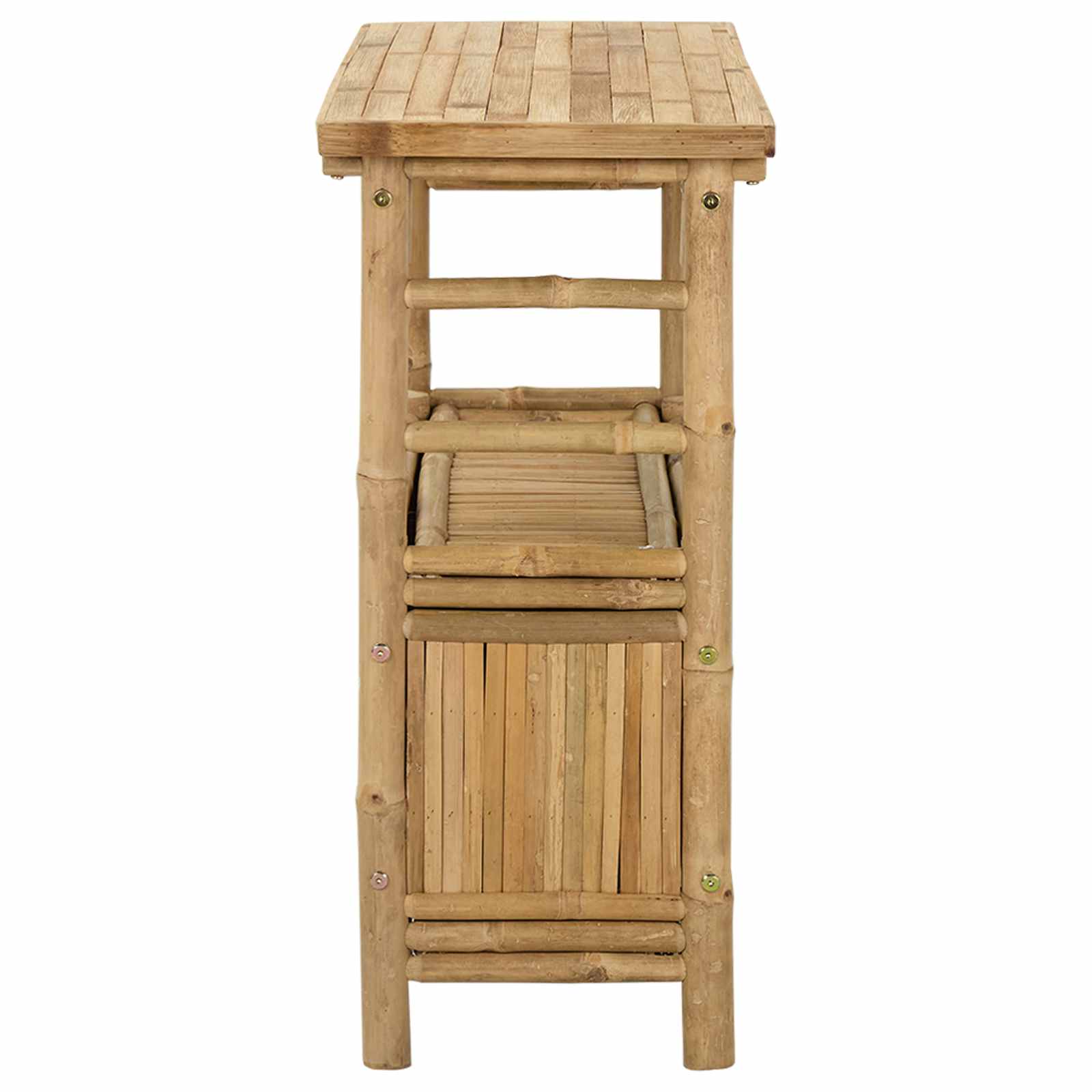 Wandtafel met plank met opslag Naturel 80 x 35 x 75 cm Bamboe