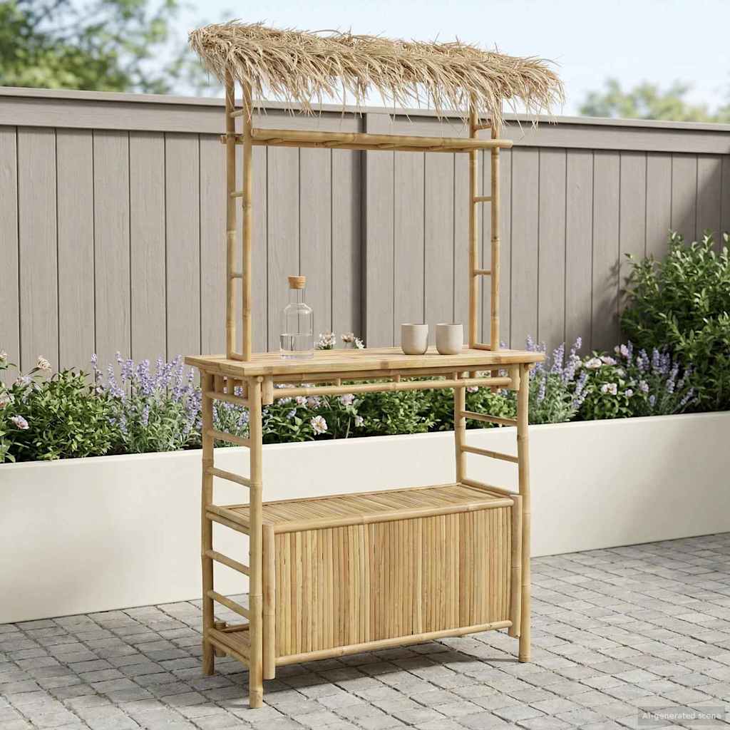 Buiten Bartafel Naturel 110 x 50 x 209 cm Bamboe