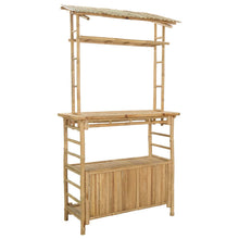 Buiten Bartafel met opslag Naturel 110 x 50 x 210 cm Bamboe
