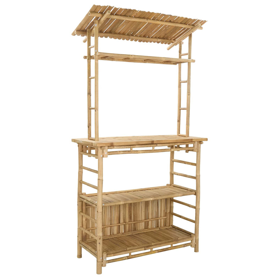 Buiten Bartafel met opslag Naturel 110 x 50 x 210 cm Bamboe