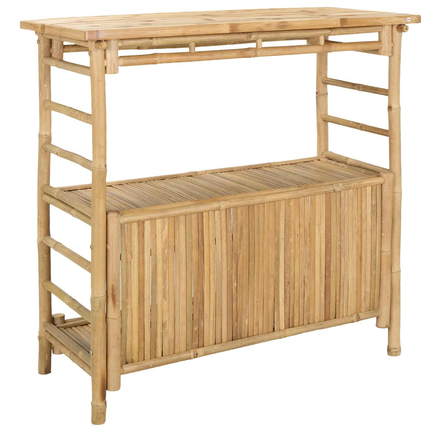 Buiten Bartafel met opslag Naturel 110 x 50 x 105 cm Bamboe
