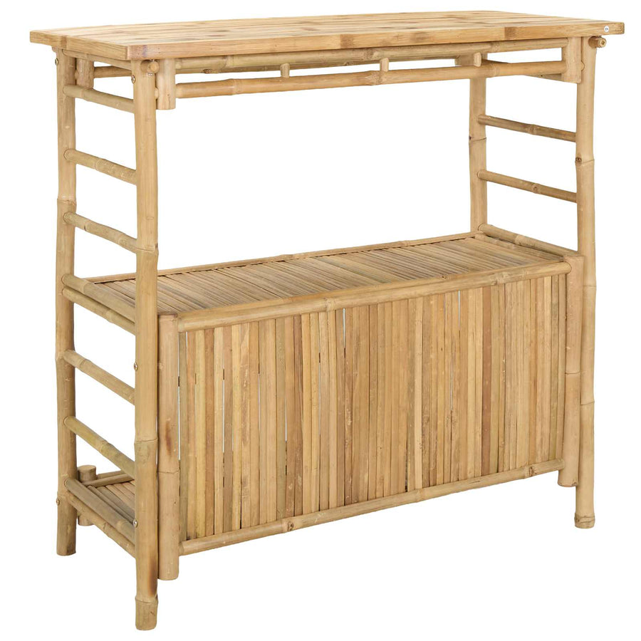 Buiten Bartafel met opslag Naturel 110 x 50 x 105 cm Bamboe