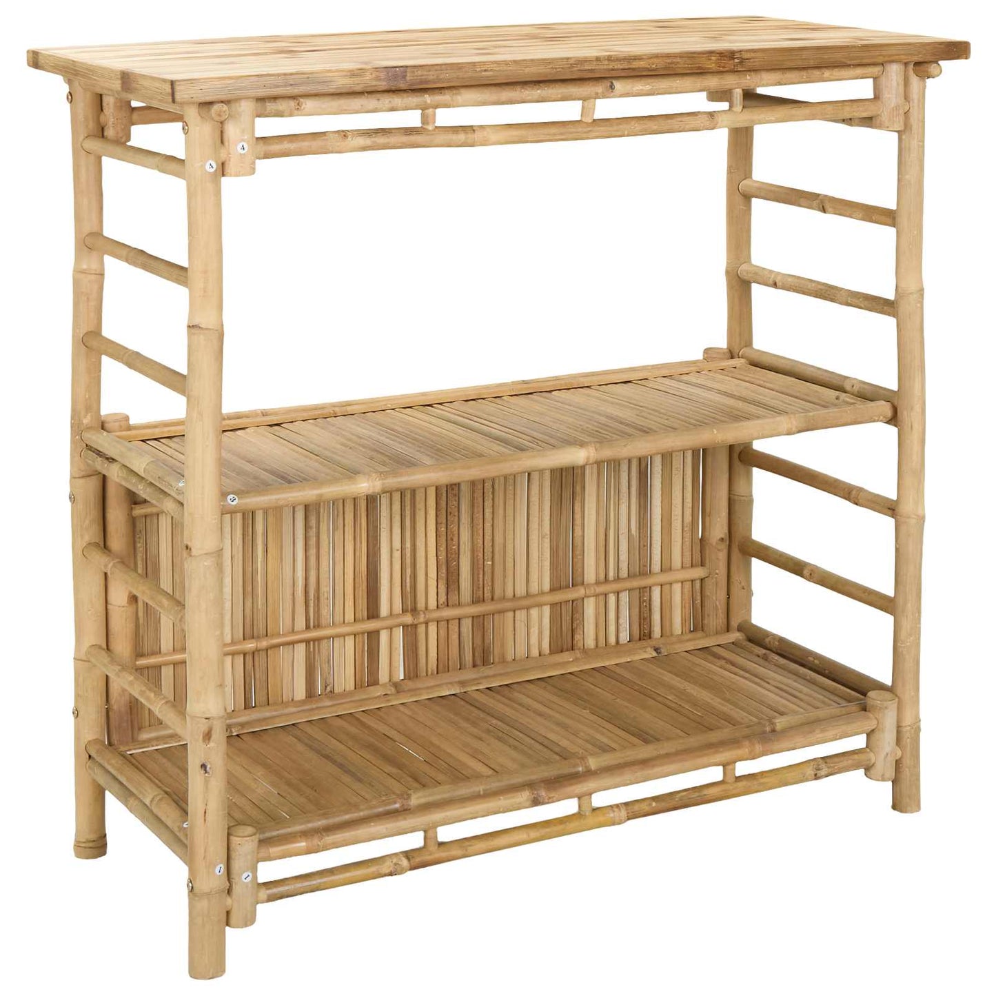Buiten Bartafel met opslag Naturel 110 x 50 x 105 cm Bamboe