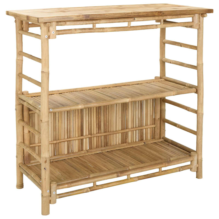 Buiten Bartafel met opslag Naturel 110 x 50 x 105 cm Bamboe