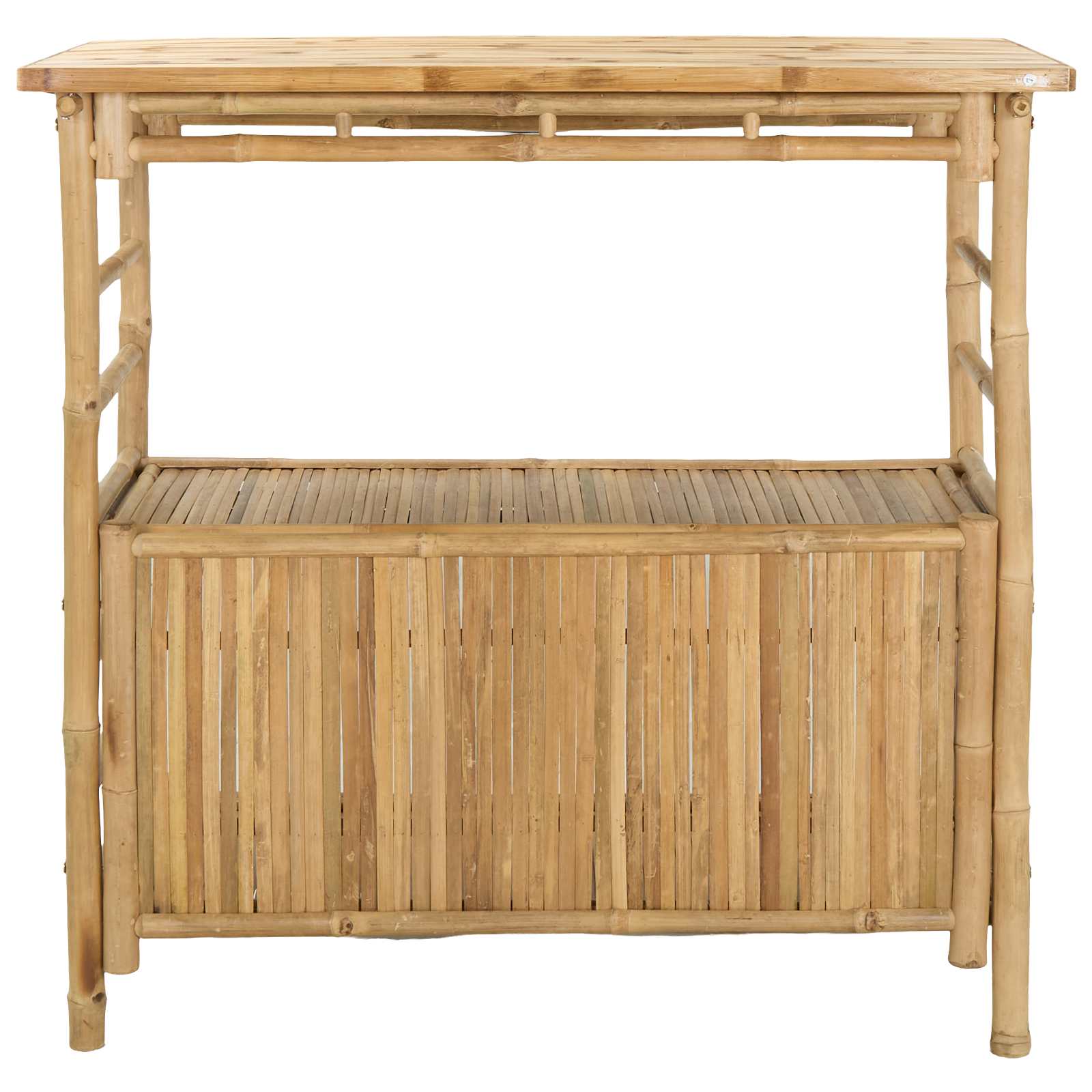 Buiten Bartafel met opslag Naturel 110 x 50 x 105 cm Bamboe