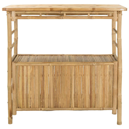 Buiten Bartafel met opslag Naturel 110 x 50 x 105 cm Bamboe