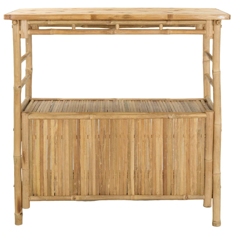Buiten Bartafel met opslag Naturel 110 x 50 x 105 cm Bamboe