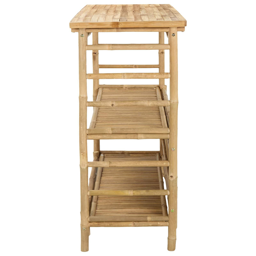 Buiten Bartafel met opslag Naturel 110 x 50 x 105 cm Bamboe