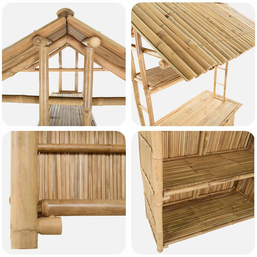Buiten Bartafel Naturel 115 x 95 x 214 cm Bamboe