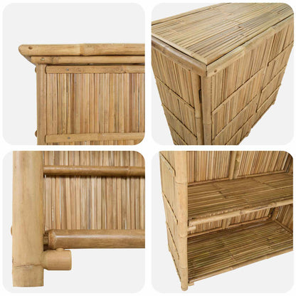 Buiten Bartafel Naturel 115 x 55 x 105 cm Bamboe